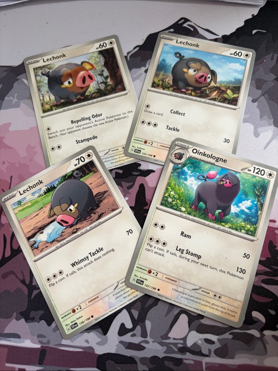 Pokemon Other - Lechonk & Oinkologne Evolution Line Lot | Scarlet & Violet Base Set | ✨5/$25
